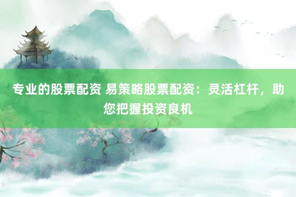 专业的股票配资 易策略股票配资：灵活杠杆，助您把握投资良机