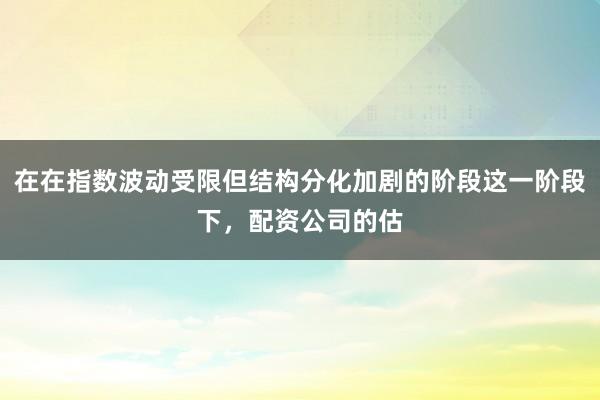 在在指数波动受限但结构分化加剧的阶段这一阶段下，配资公司的估