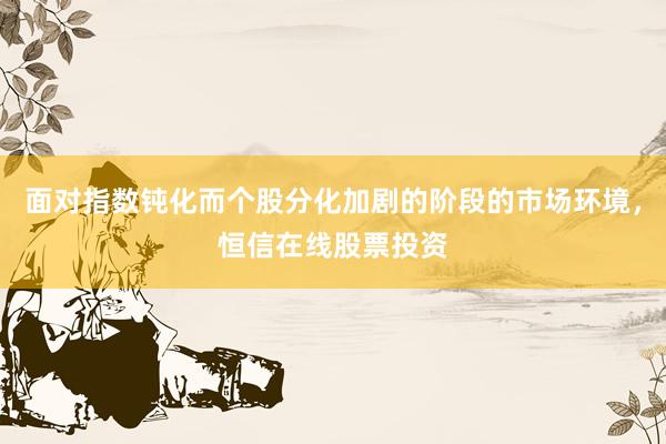 面对指数钝化而个股分化加剧的阶段的市场环境，恒信在线股票投资