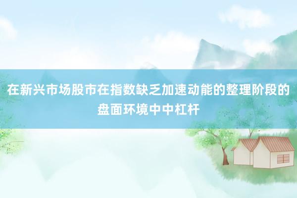 在新兴市场股市在指数缺乏加速动能的整理阶段的盘面环境中中杠杆
