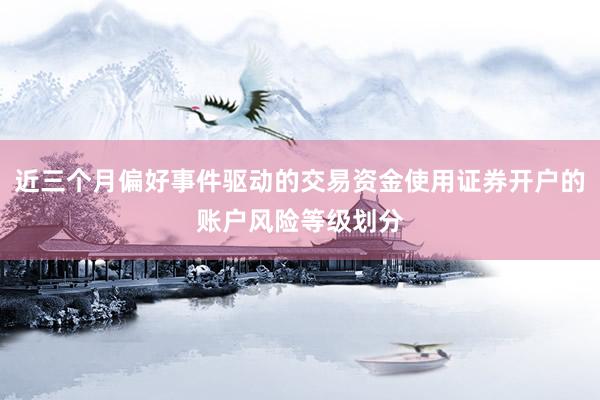近三个月偏好事件驱动的交易资金使用证券开户的账户风险等级划分