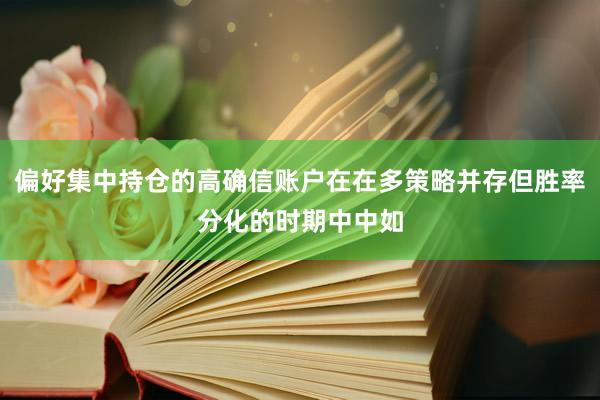 偏好集中持仓的高确信账户在在多策略并存但胜率分化的时期中中如
