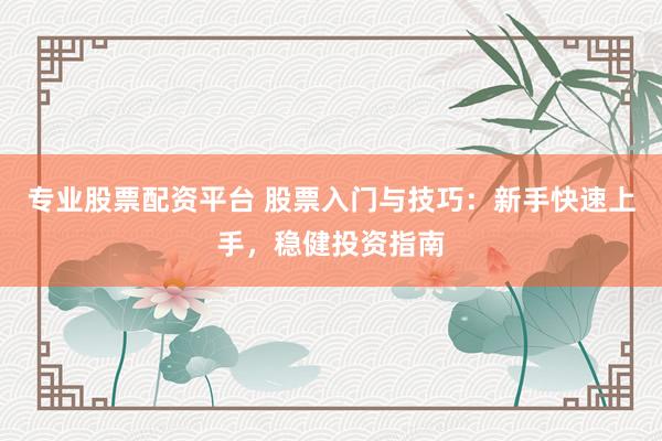 专业股票配资平台 股票入门与技巧：新手快速上手，稳健投资指南