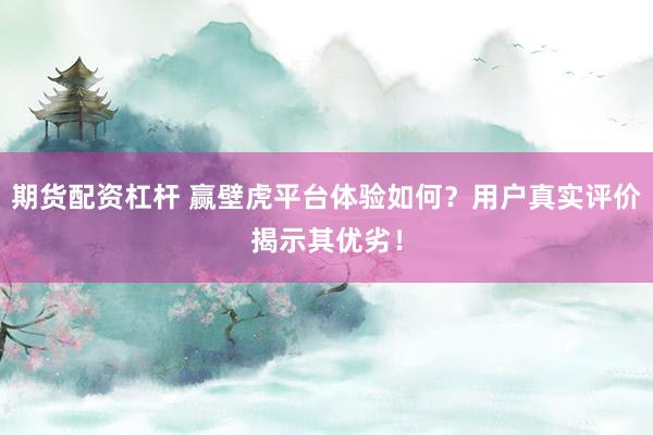 期货配资杠杆 赢壁虎平台体验如何？用户真实评价揭示其优劣！