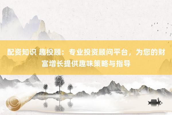 配资知识 趣投顾：专业投资顾问平台，为您的财富增长提供趣味策略与指导