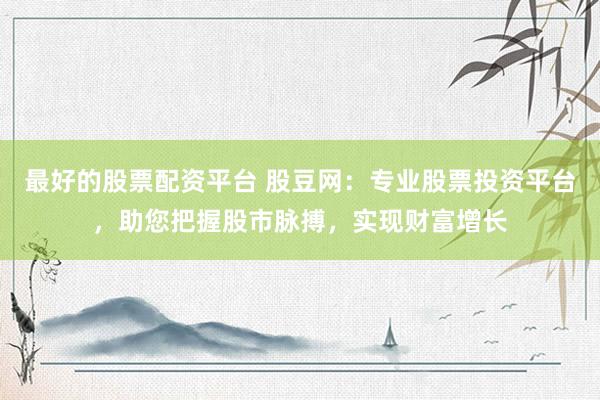 最好的股票配资平台 股豆网：专业股票投资平台，助您把握股市脉搏，实现财富增长